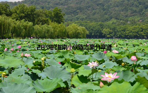 28岁的海南小伙陈志豪分享道