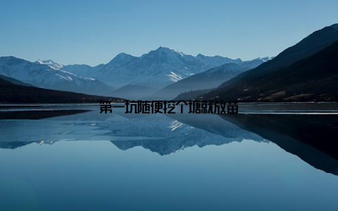 第一坑随便挖个塘就放苗