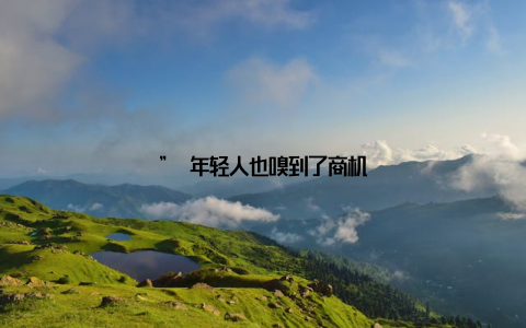 ” 年轻人也嗅到了商机