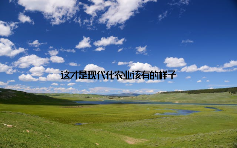 这才是现代化农业该有的样子