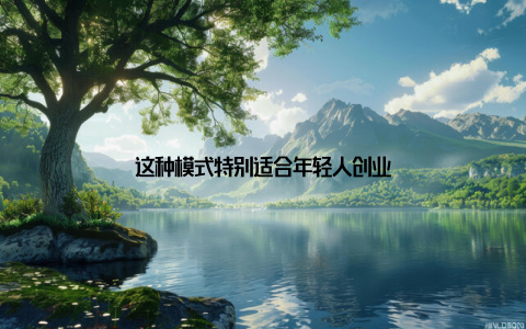 这种模式特别适合年轻人创业