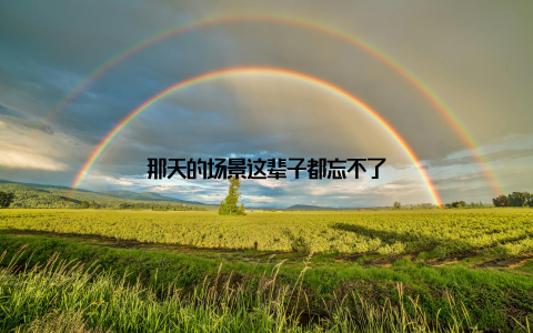 那天的场景这辈子都忘不了