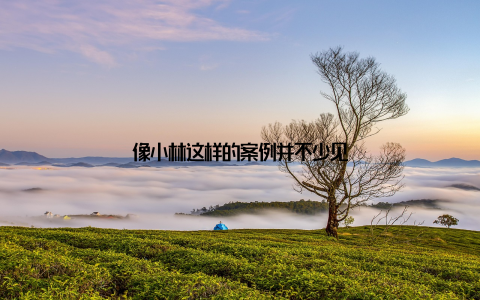 像小林这样的案例并不少见