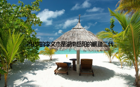 28岁的李文杰是湖南岳阳的鳜鱼二代