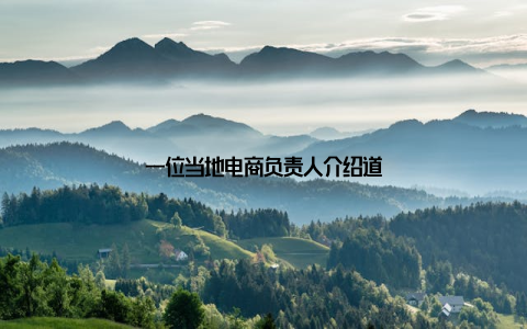 一位当地电商负责人介绍道